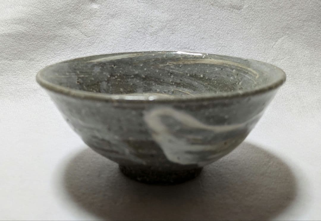 茶碗 平茶碗 唐津 刷毛目 鏡山窯 井上東也 共箱 茶道具