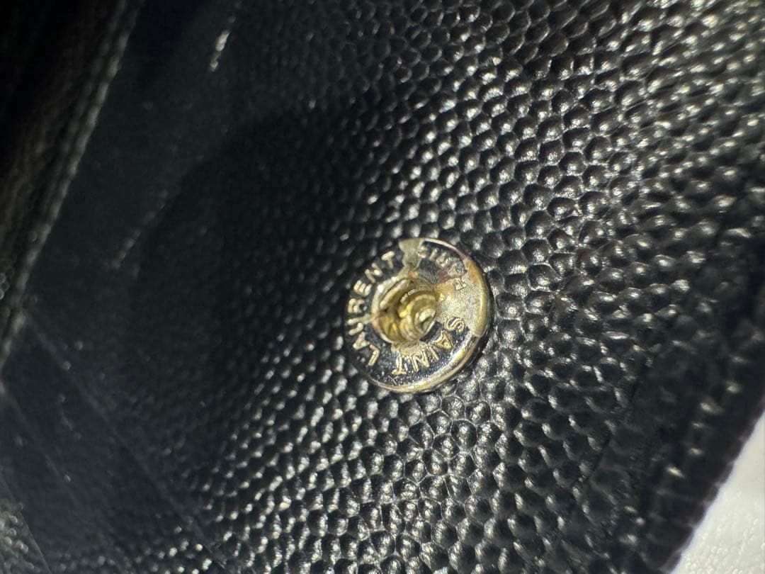 ★イヴサンローラン★YSL★ラウンドジップ 財布★二つ折り ブラック★