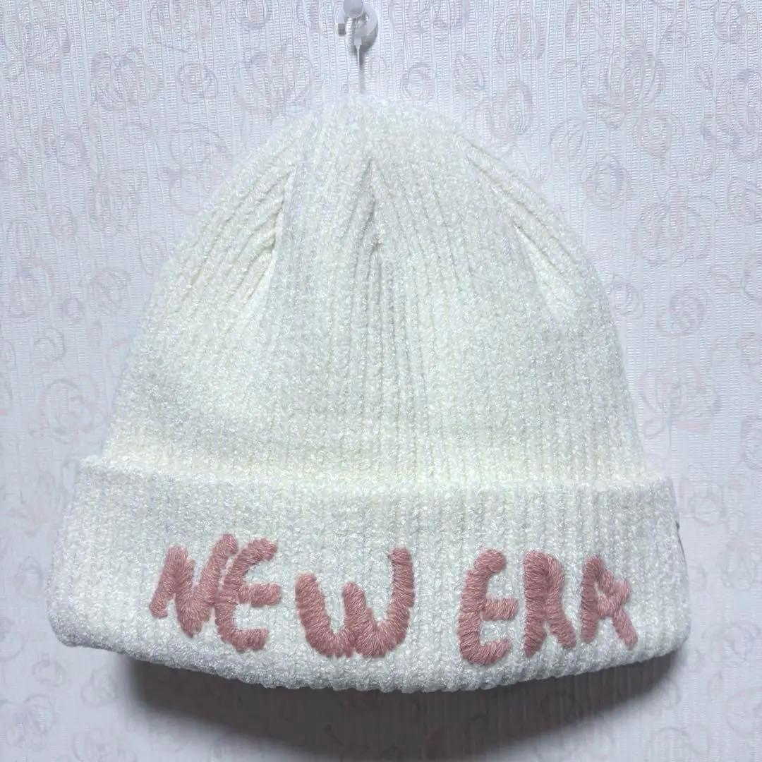 NEWERA　ベーシック カフニット モールヤーンニット　ホワイト　シュント