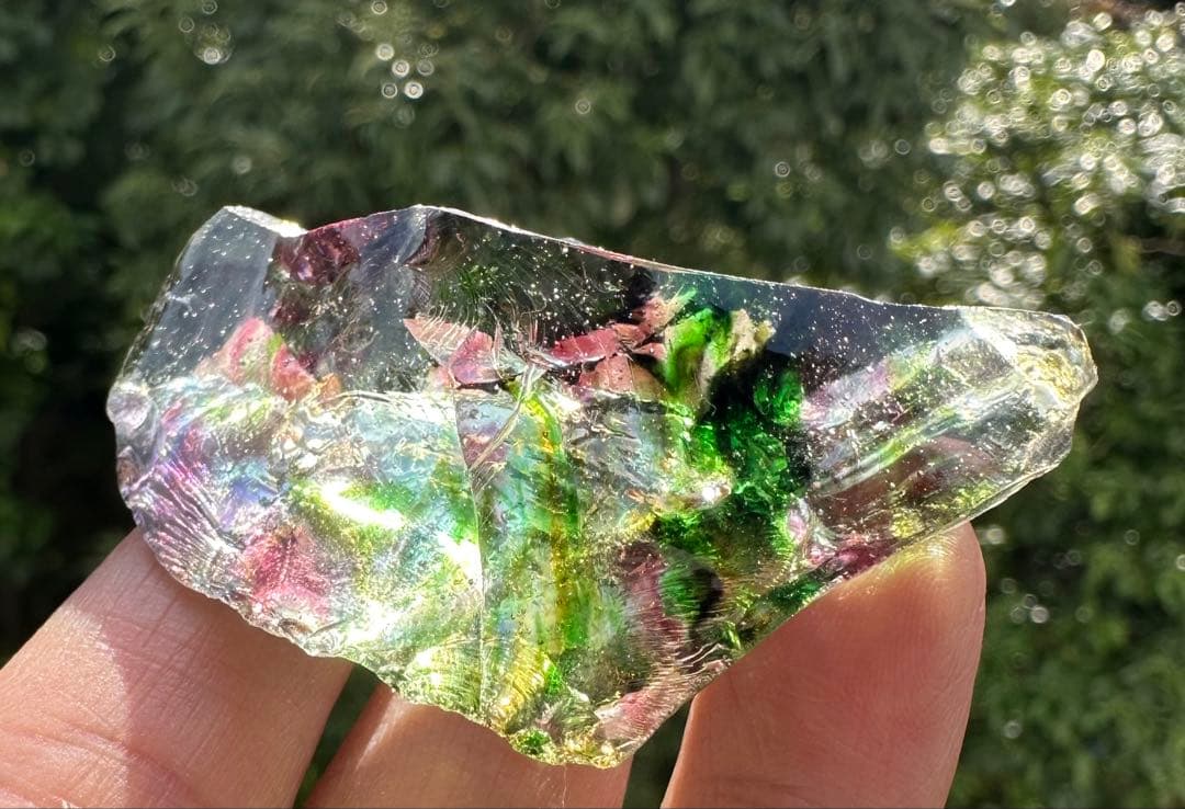 1点物レインボーアンダラクリスタル西ジャワ島マルチカラー高次元ヒーリング瞑想覚醒