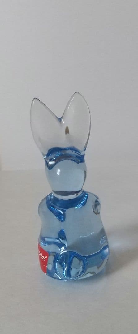 BACCARATバカラ　兎ウサギ　開運　ブルー系　置物　未使用　廃盤