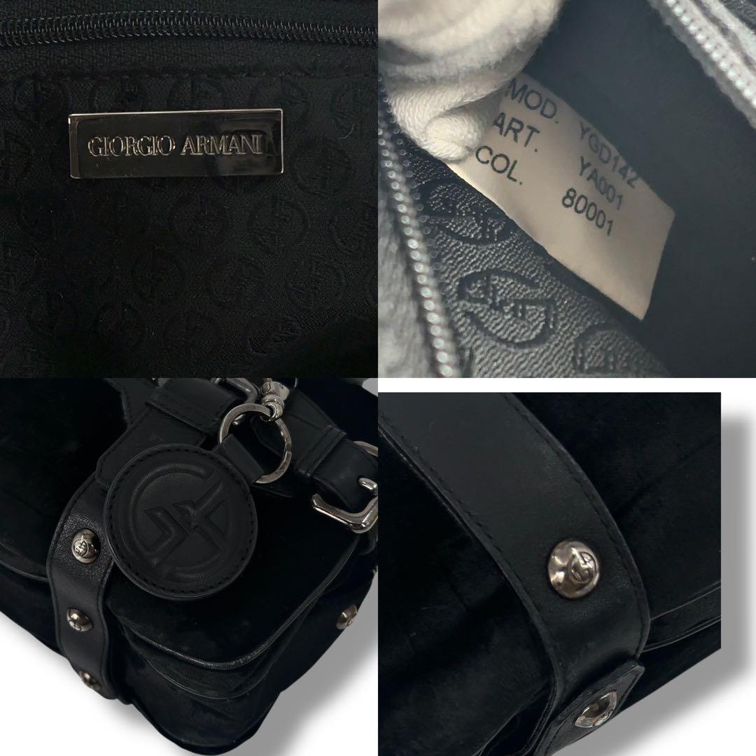 【極美品】GIORGIO ARMAN　ジョルジオアルマーニ　ロゴ　ハンドバッグ