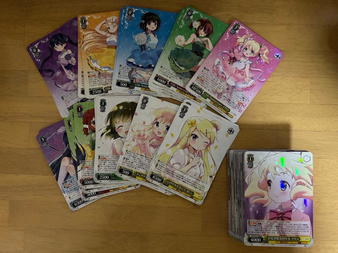 ヴァイスシュヴァルツ　きんいろモザイク RR以下 4コン B版　先後マーカー付