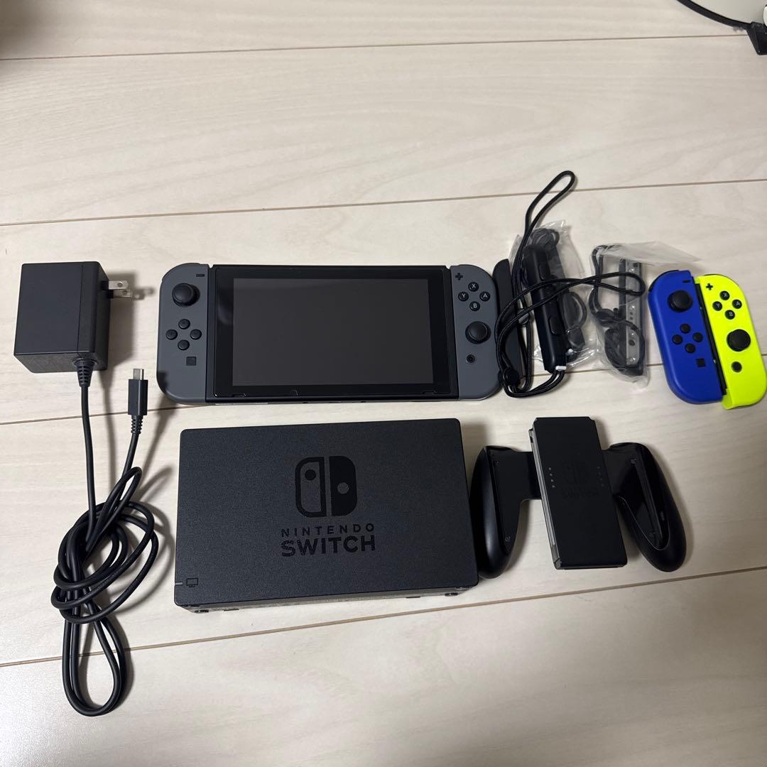 Switch 本体 グレー(HDMIケーブルのみ無)別売りジョイコン1セット付き