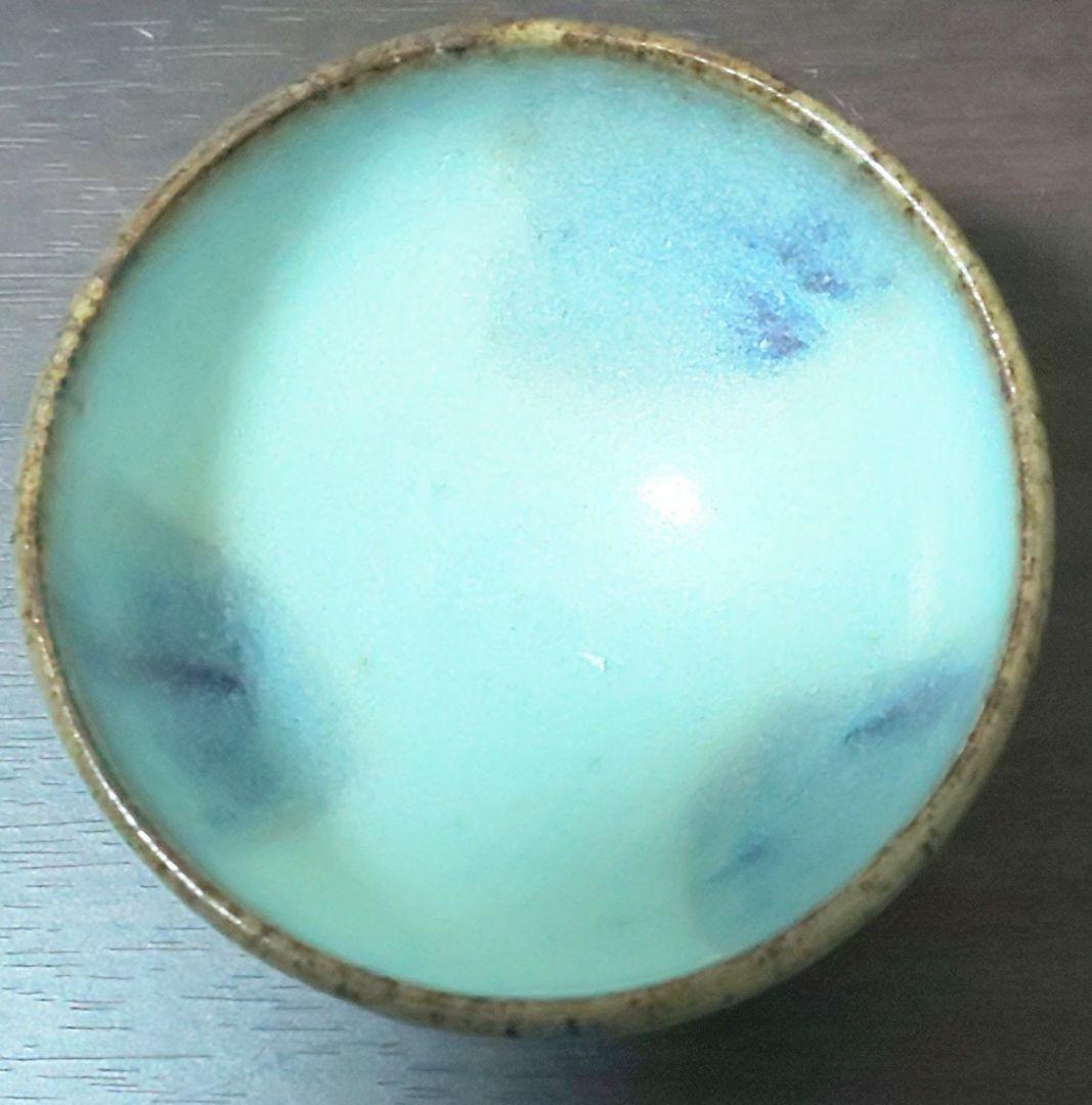 南宋時代 鈞窯紫斑紋盃 澱青釉紫紅斑盃 木製台座付 二客