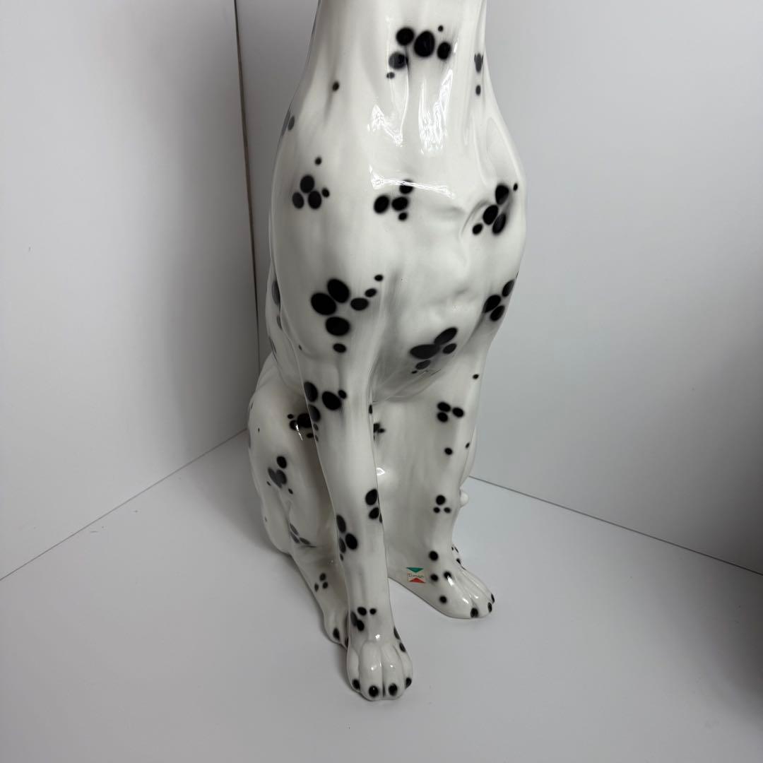 ダルメシアン　特大87cm イタリア製 Demain 陶器製 オブジェ 置物