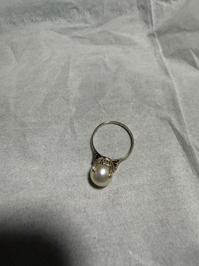 K14WGパールリング総重量2.85g