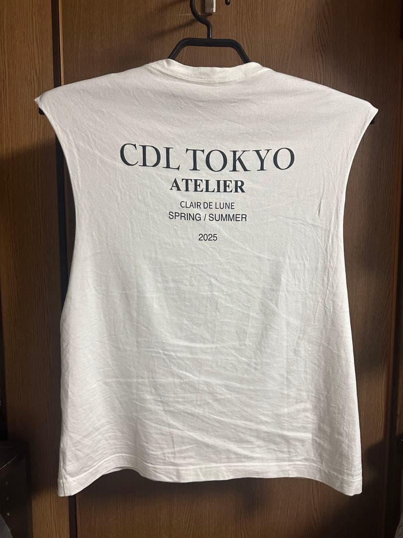 CDL TOKYO タンクトップ ホワイト 2025 カットオフ　ノースリーブ