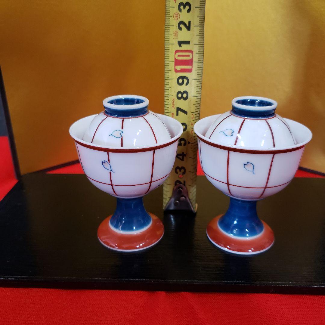 鍋島藩窯 畑萬作 陶器 雛人形 男雛 女雛 金屏風 置物