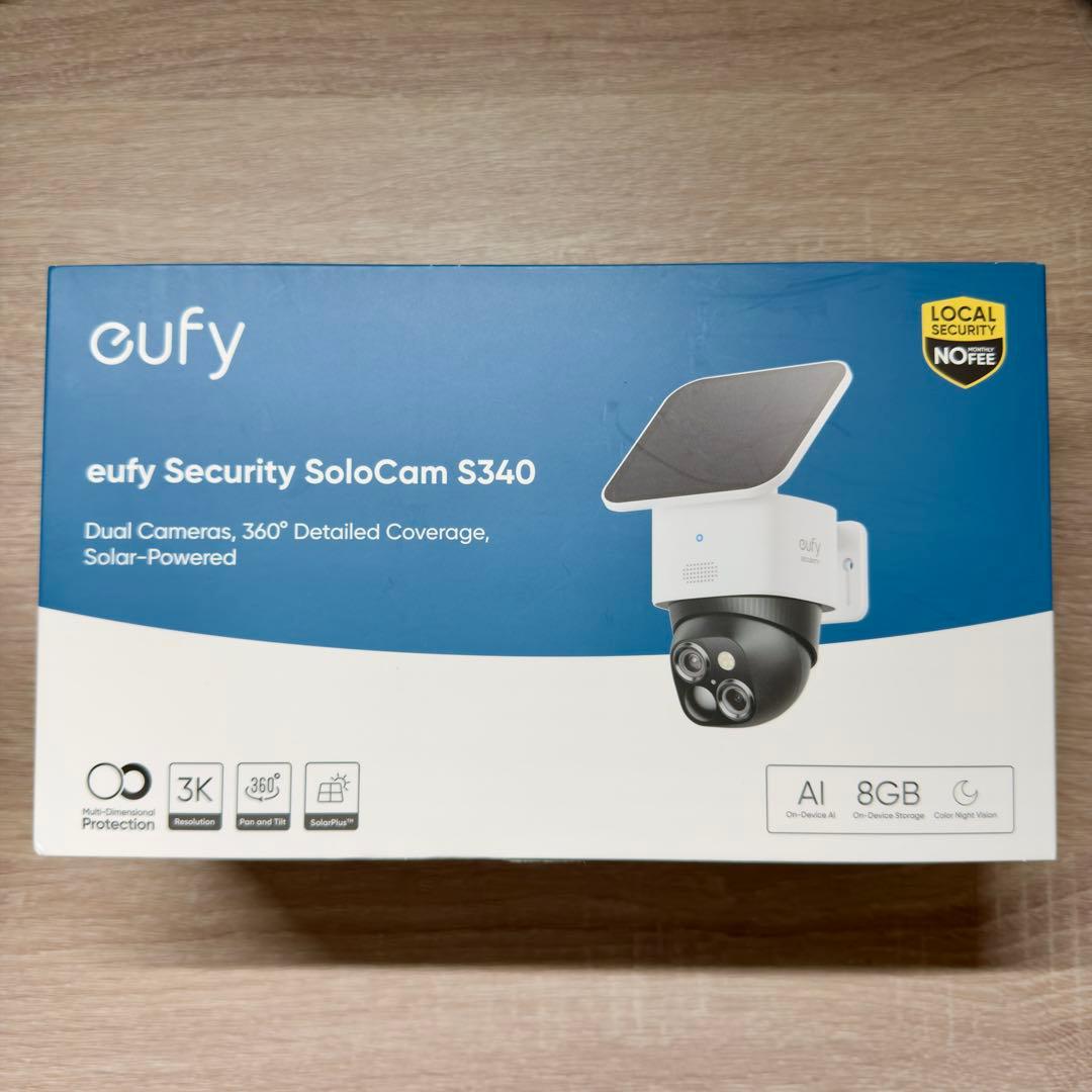 Anker Eufy SoloCam S340（屋外防犯カメラ）ソーラー充電
