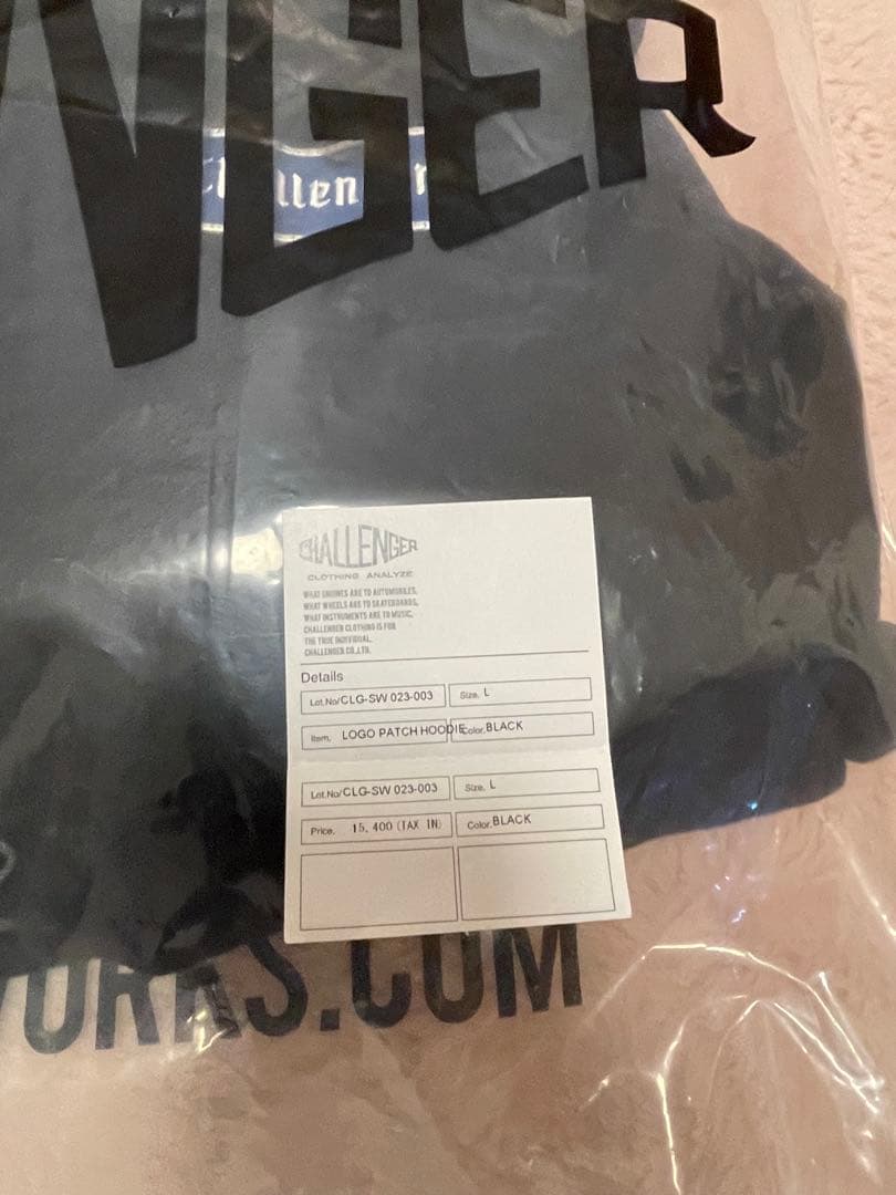 ク*ロ様 チャレンジャー　パーカー　ブラック　Lサイズ