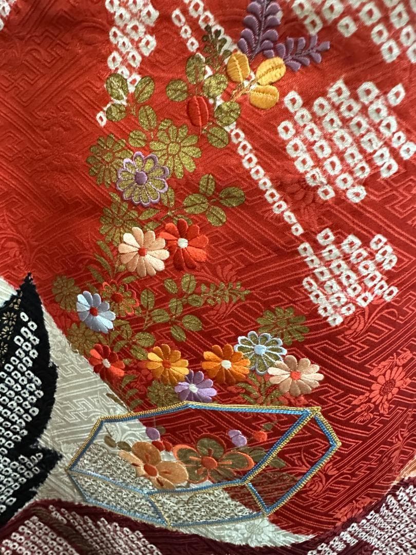 逸品 千總 貝桶 鳳凰 桶絞り 刺繍 金駒 振袖 川島織物 フルセット