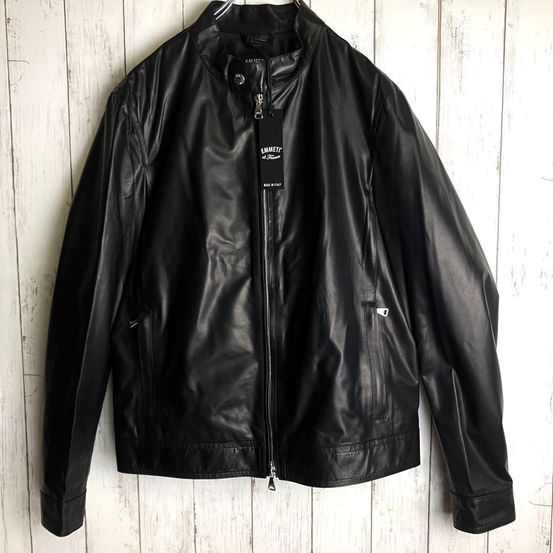 【未使用級】EMMETI エンメティ JURI ライダース ラムスキン 50