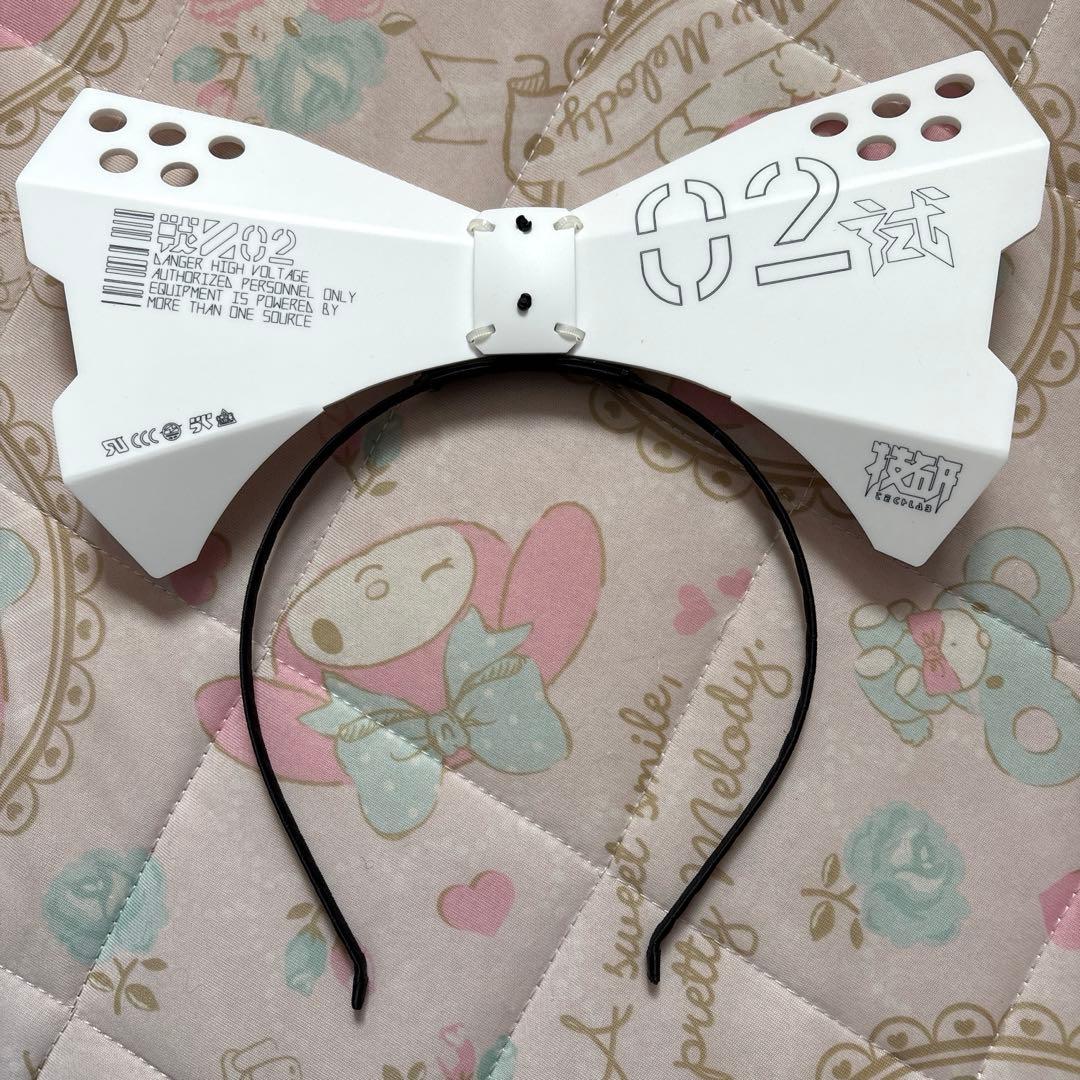 【希少/廃盤品】中央町戦術工芸　サイバー系　リボンカチューシャ　白　ホワイト