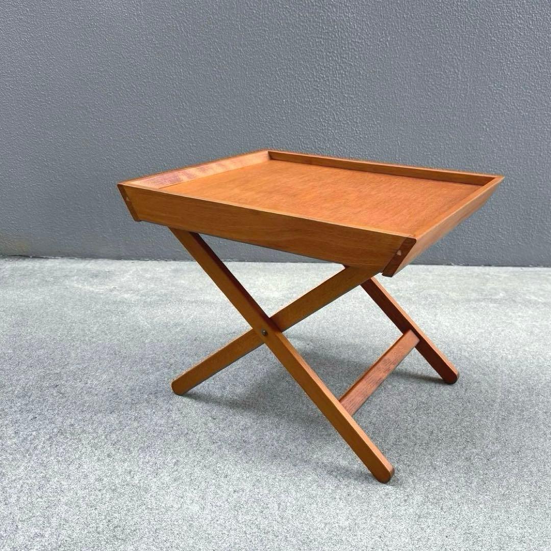 アンティーク 木製 サイドテーブル ローテーブル チークカラー コーヒーテーブル