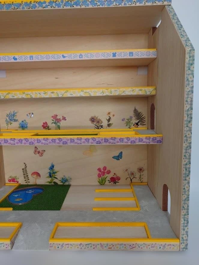 トミカ木製手作り駐車場（スモ－ルイエロ－）SY02