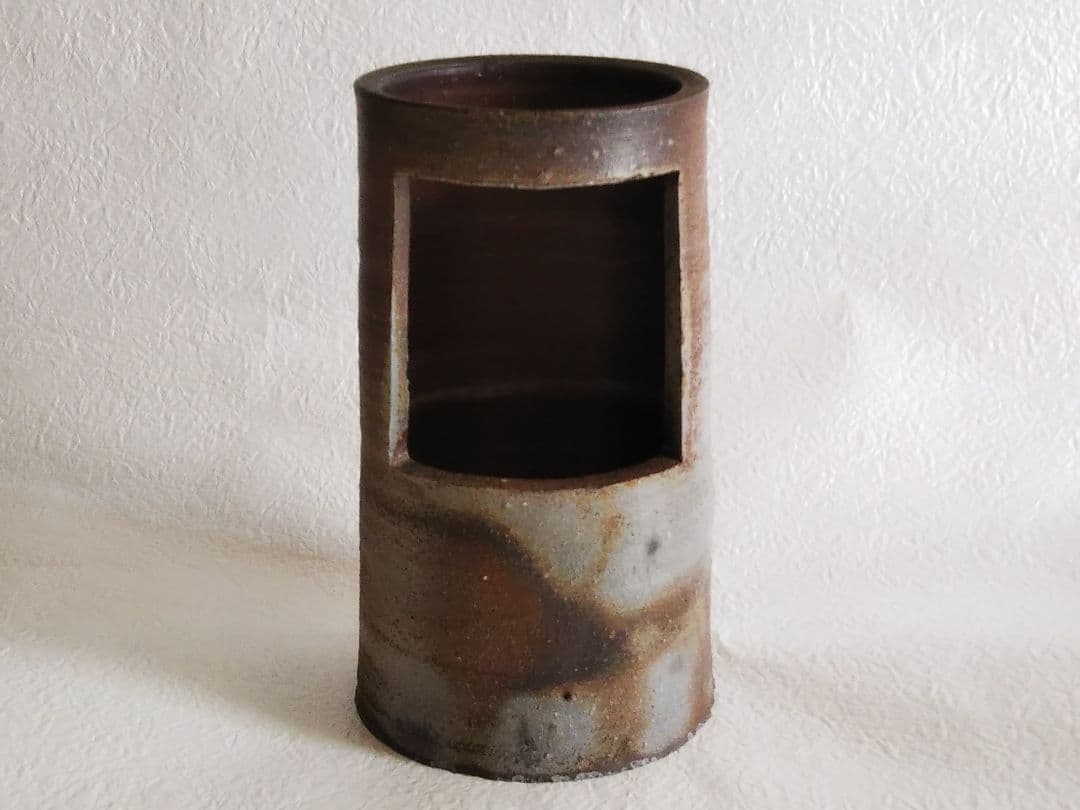 北大路魯山人　備前竹花入