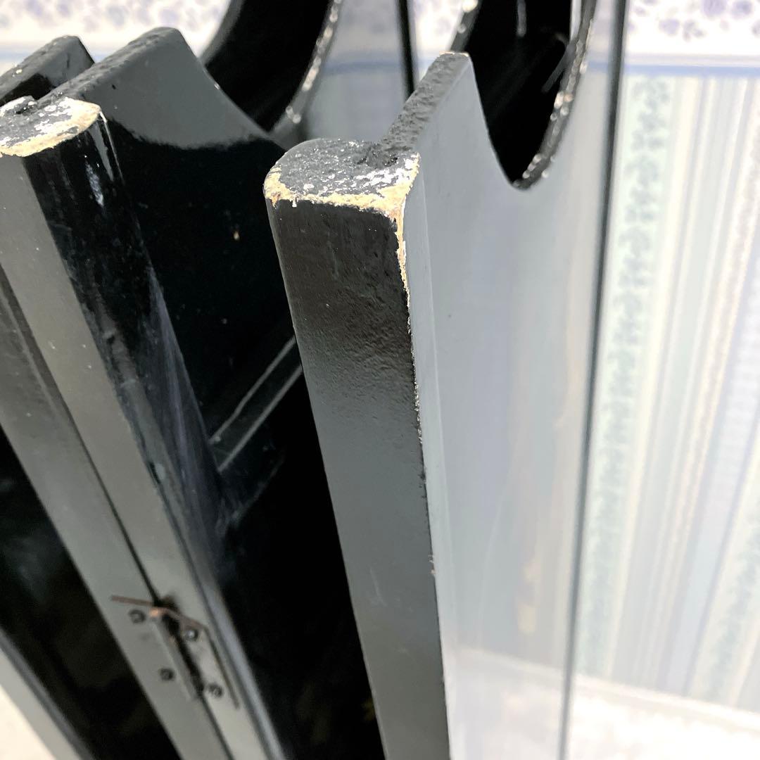 中国骨董　螺鈿細工　屏風　四龍　4連屏風　パーテーション