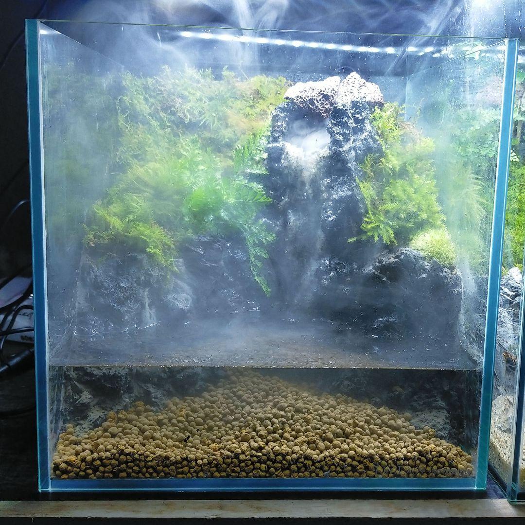 滝と霧の流れるアクアテラリウム　やすぞ〜