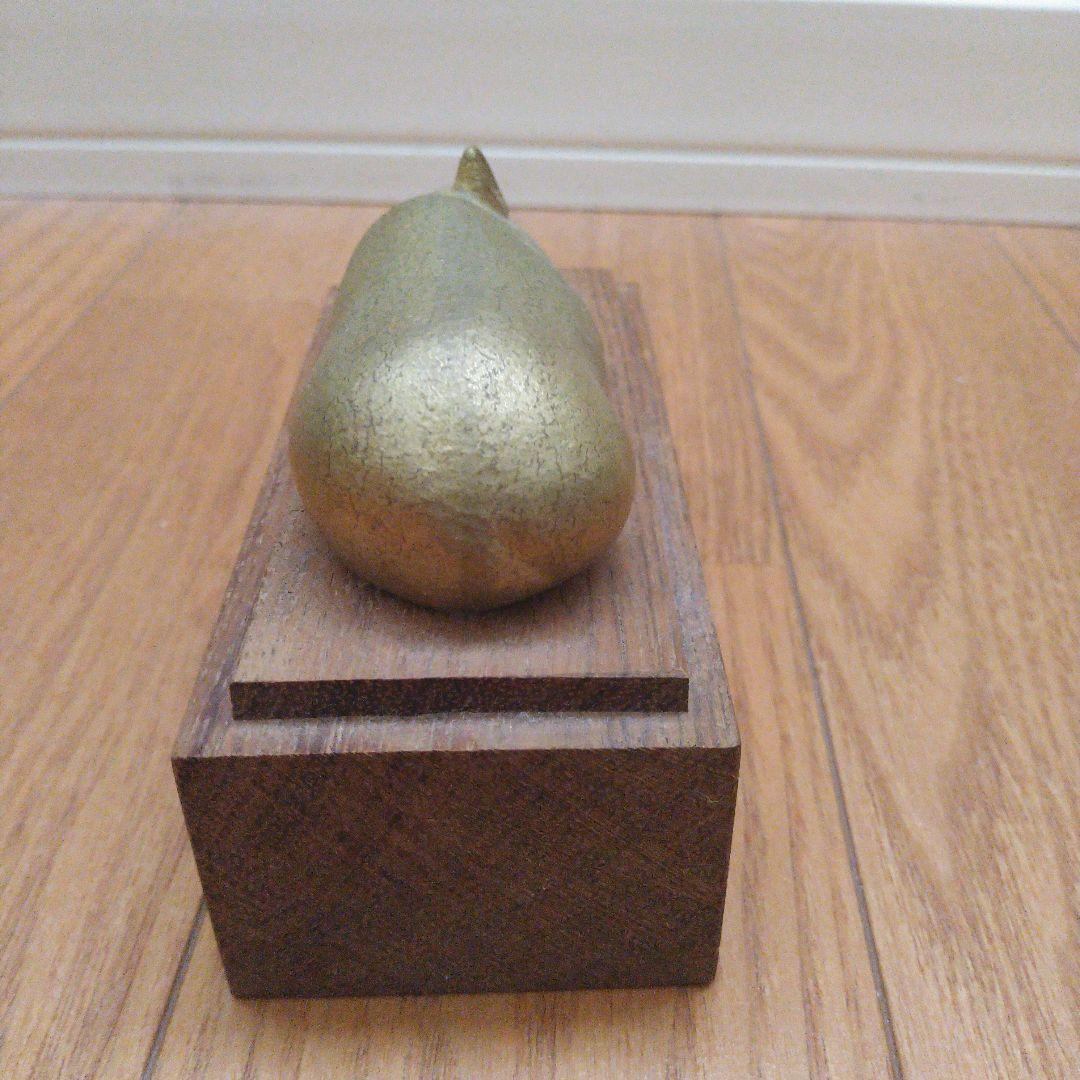 沢田英男 ぶた(金属製) アート作品 木製台座付き