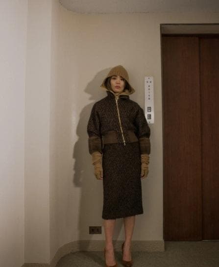 FUMIKA UCHIDAモヘヤ混スカート36