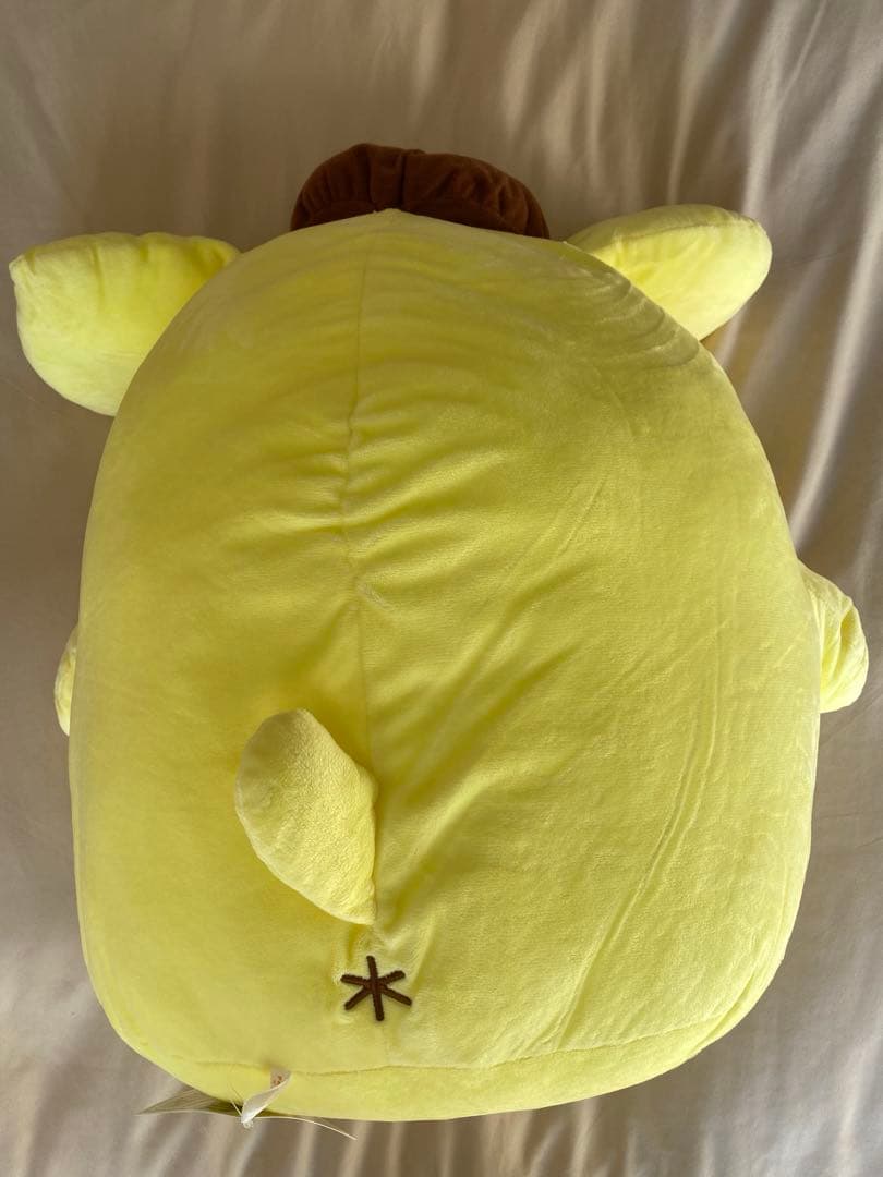 BIG 大きな黄色いぬいぐるみ ドングリ帽子付き 約60cm