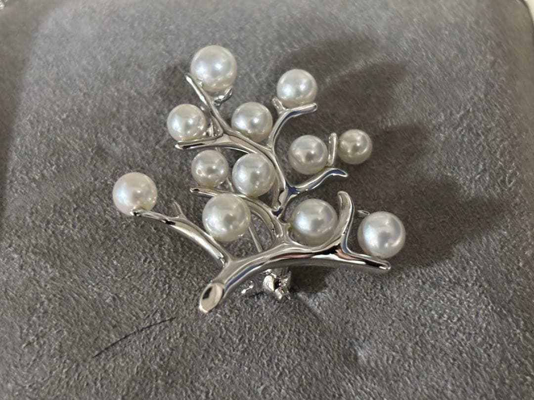 ミキモト 幸福の木 ブローチ シルバー MIKIMOTO