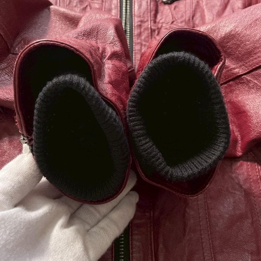 【希少】RATTLE TRAP 豚革 ライダースジャケット L相当 ボルドー