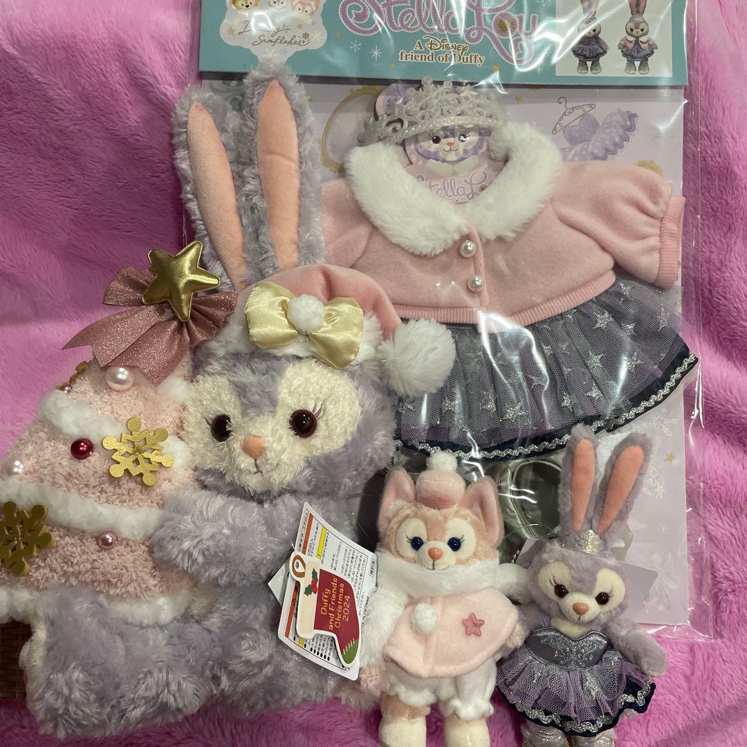 ダンシングスノーフレークス　ダッフィー　ステラルー　リーナベル　ぬいぐるみバッジ