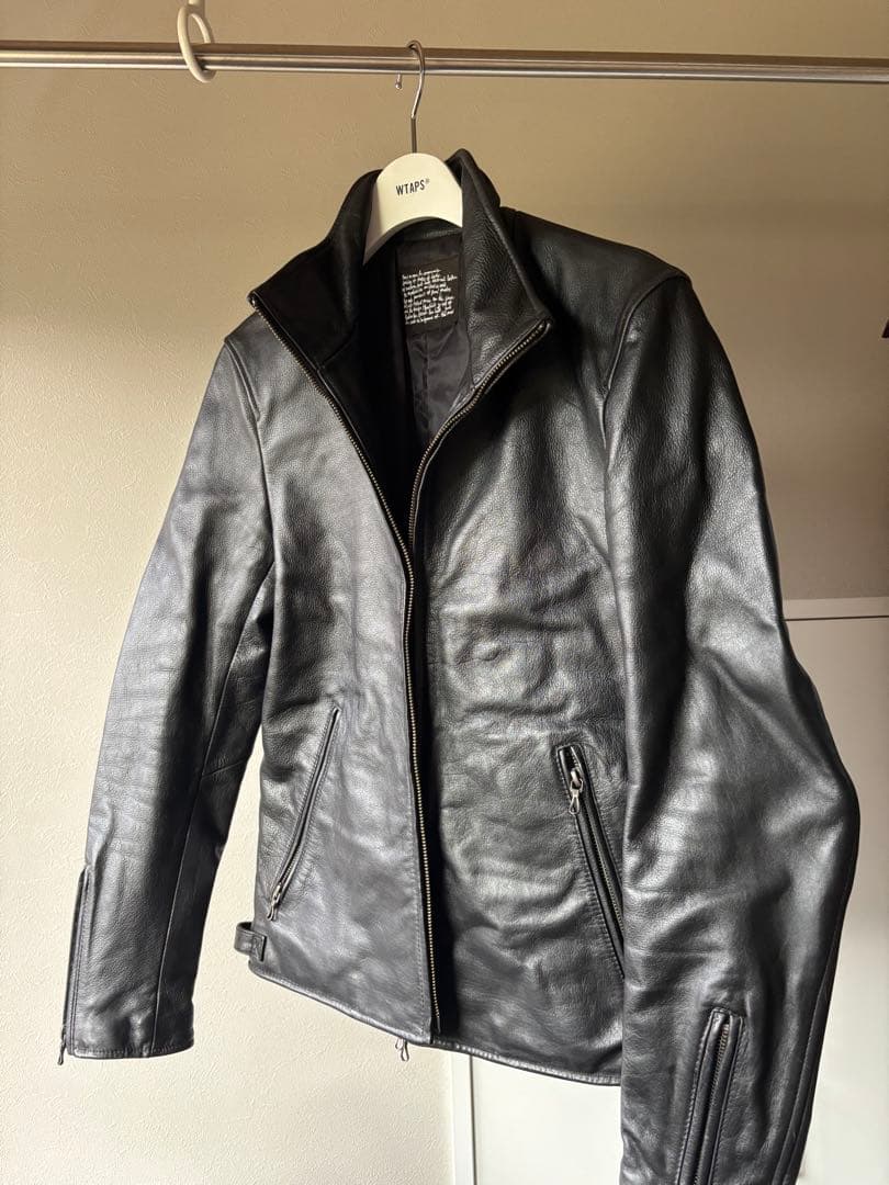 ジャーナルスタンダード ブラックレザーシングルライダースジャケット