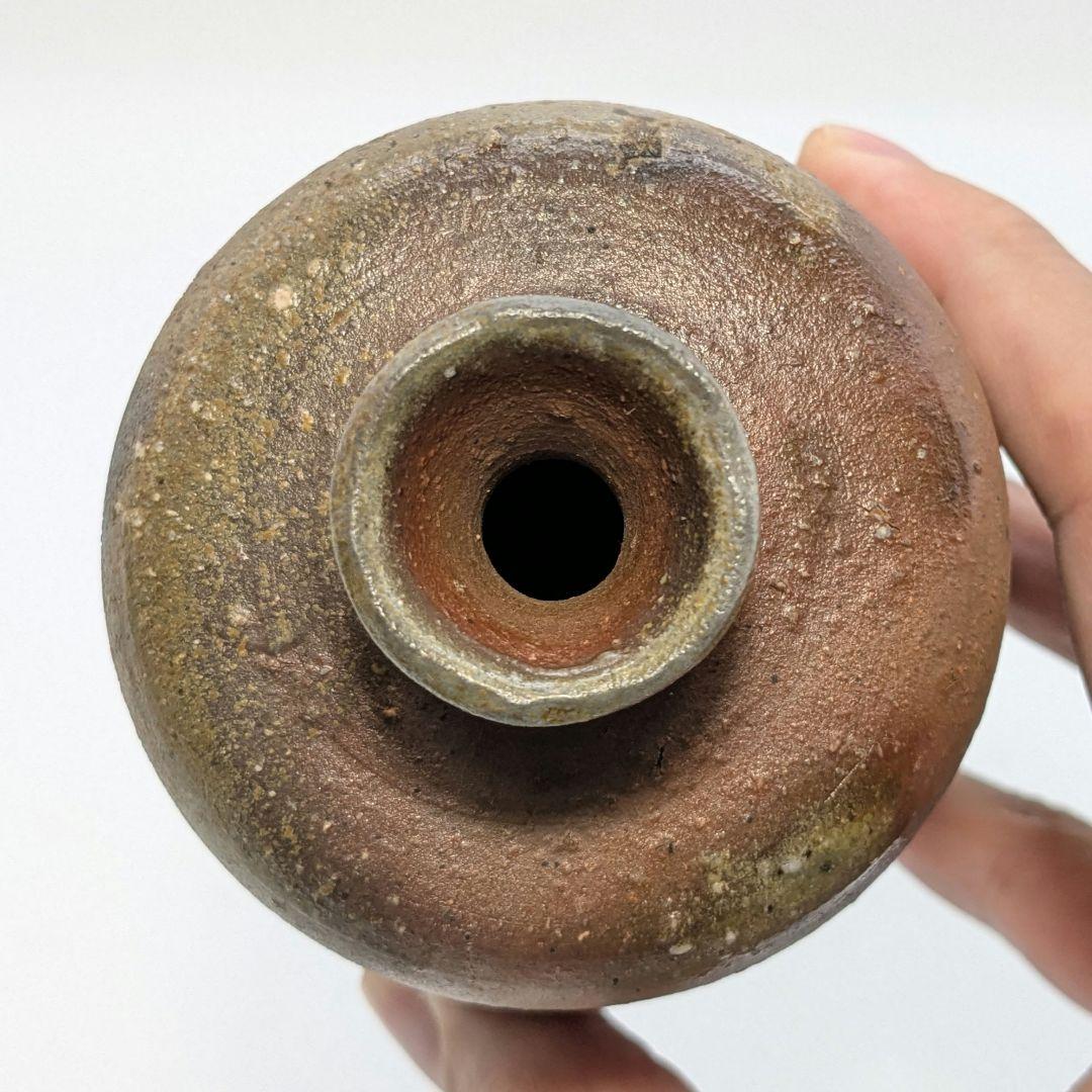 岡山県重要無形文化財 金重道明 備前焼 伊部徳利&酒呑 共箱合布栞 酒器 食器