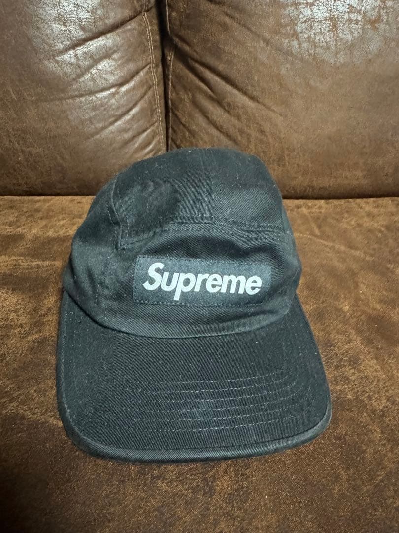 シュプリーム　チノ　キャンプキャップ　ジェットキャップ　ブラック　黒　24FW