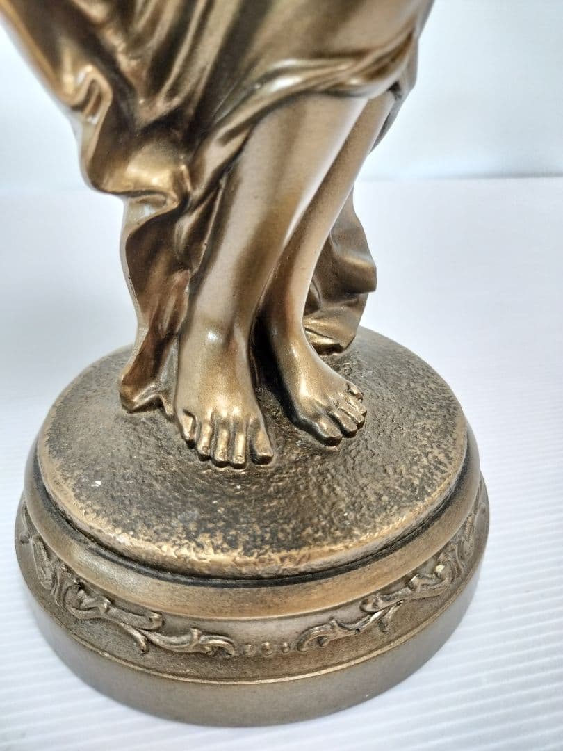 CITIZEN　シチズン　新平和の女神　振り子置き時計　金色イブシ仕上げ　像