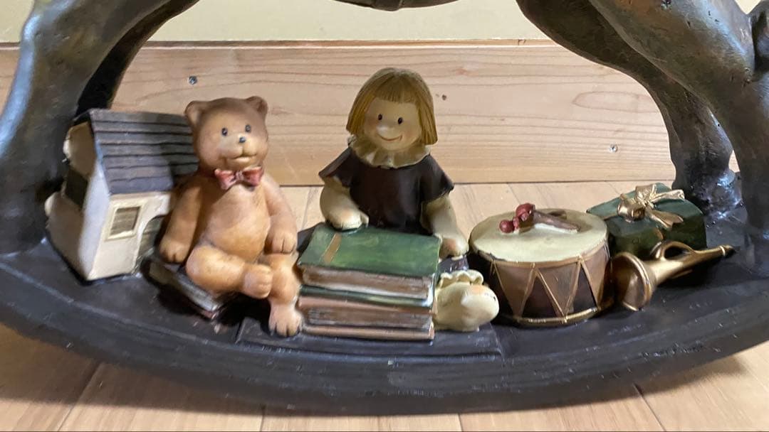 木製ロッキングホース 子供とおもちゃ付き