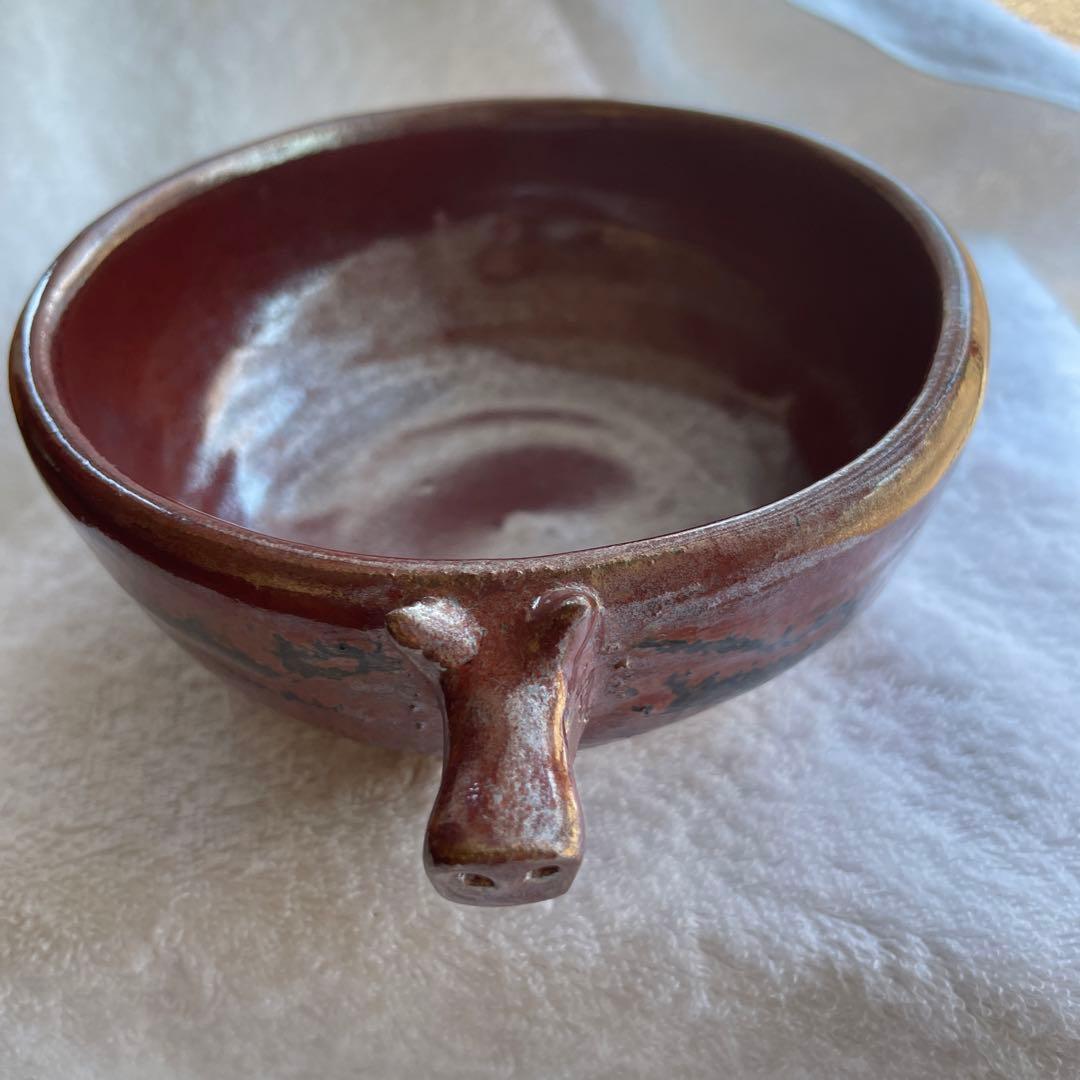 酒器　片口　亥　直径約14㌢