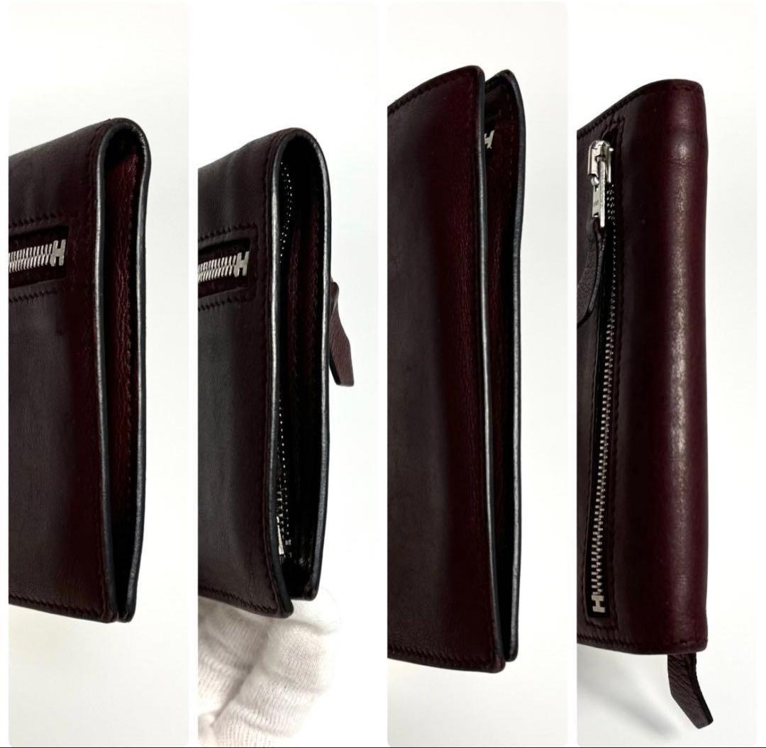 にゃ〜★ さま専用HERMESエルメス二つ折り財布 ボルドーレア品