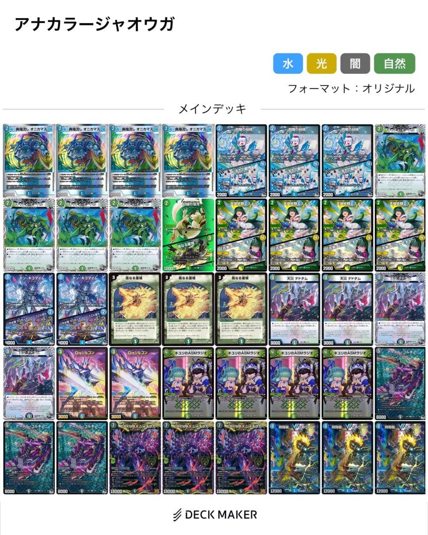 アナカラージャオウガ 構築済みデッキ