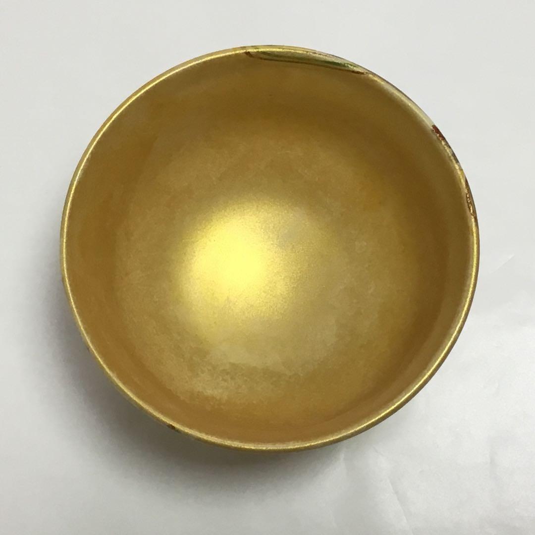 抹茶碗 宮地英香 茶道具 茶碗 金かすみ 扇面（化粧箱付き）新品