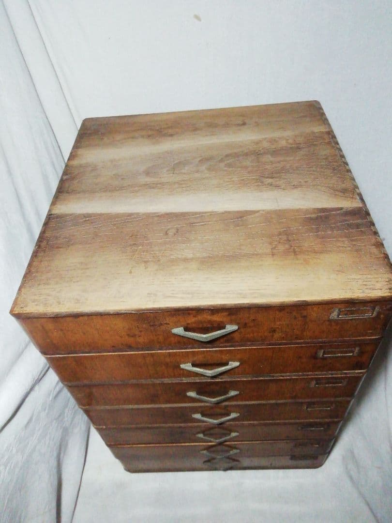 ♪レトロ　木製7段引き出し　36㌢✕36㌢　52.1㌢