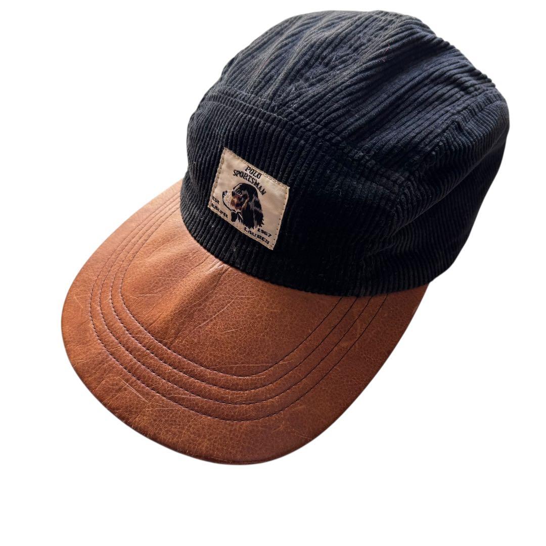 polo sportsman Ralph Lauren レザー キャップ 90s