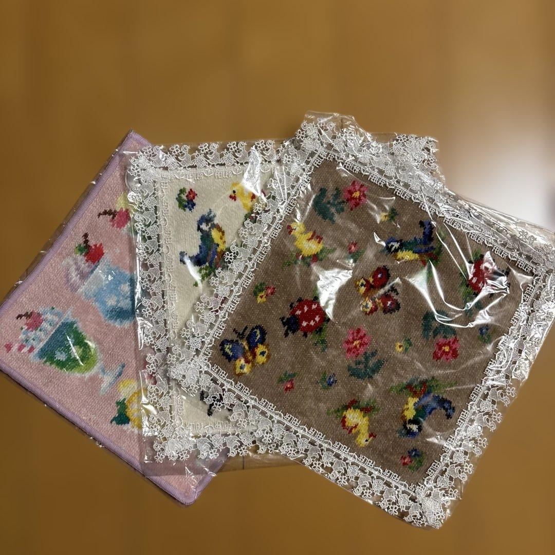 フェイラー×近沢レースタオルハンカチなど3枚セット