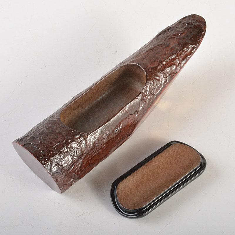 茶道具　平安光阿弥造　蜑小舟香合　雪能花月裳清見屋田子浦　共箱　V　6790