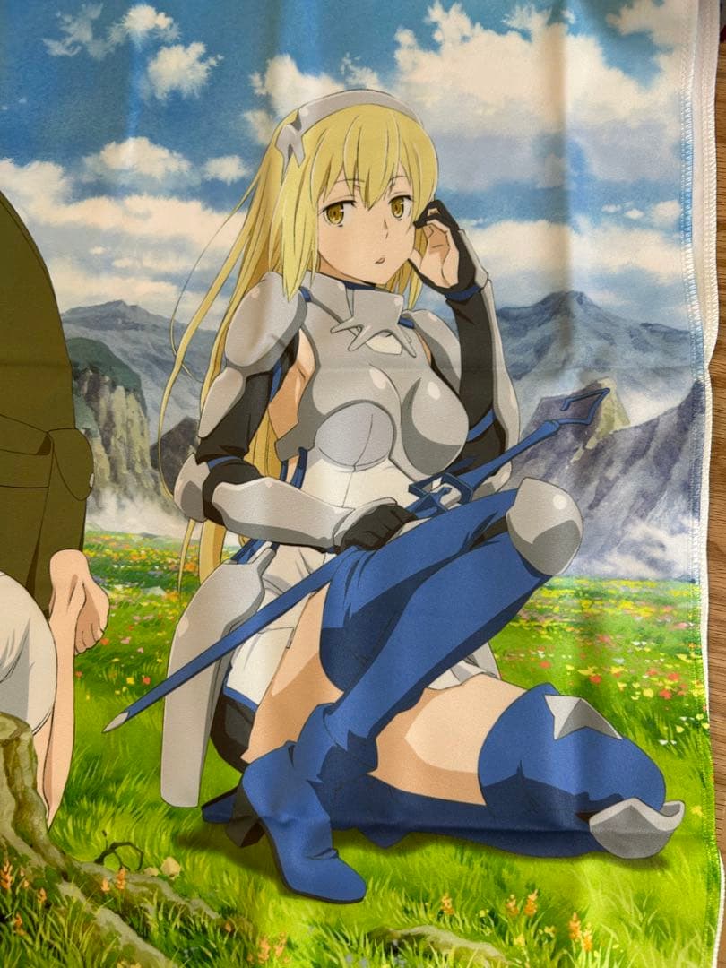 ダンまち　ヘスティア　リリルカ　アイズ　布？タオル？タペストリー？