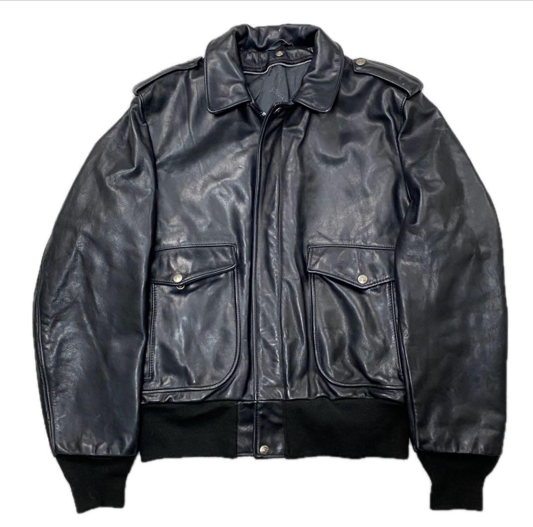 希少　Schott ショット　フライトジャケット　G-1 ブラック　184SM