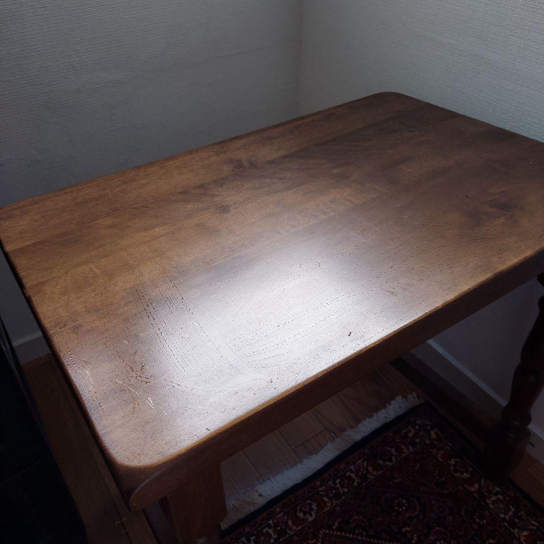 ブラウン木製テーブル 小型 3点おまとめ