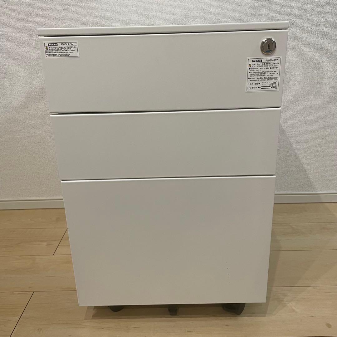 TOKIO スリムキャビネット 3段　ホワイト FWGN-DY30WHAL