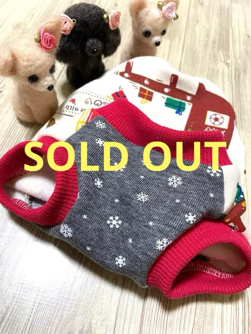 犬服  タンクトップ(Ｓ)  ꒡̈⃝Lily꒡̈⃝ハンドメイド  Xmas