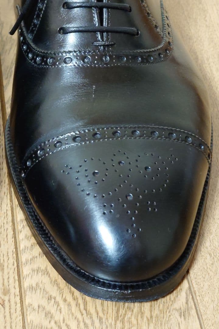 希少　パリ　ジョンロブ　ビスポーク　シューズ　セミブローグ　　ブラック　本体のみ