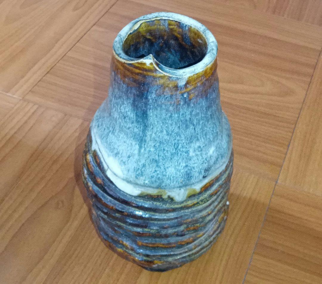 和子銘 花瓶 異型 花器 花入れ 陶器 華道具 茶道具 レア