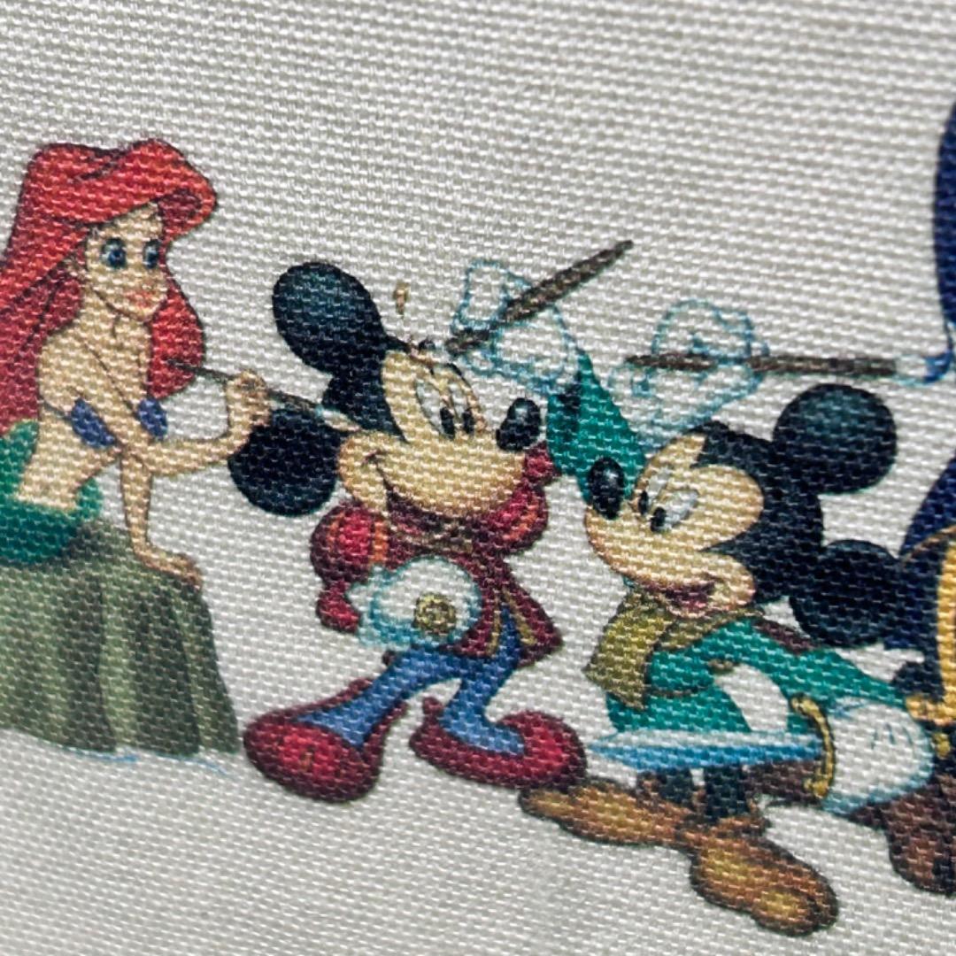 ▽Na右1007 ディズニー 1500枚限定 100周年記念　布ポスター 額装